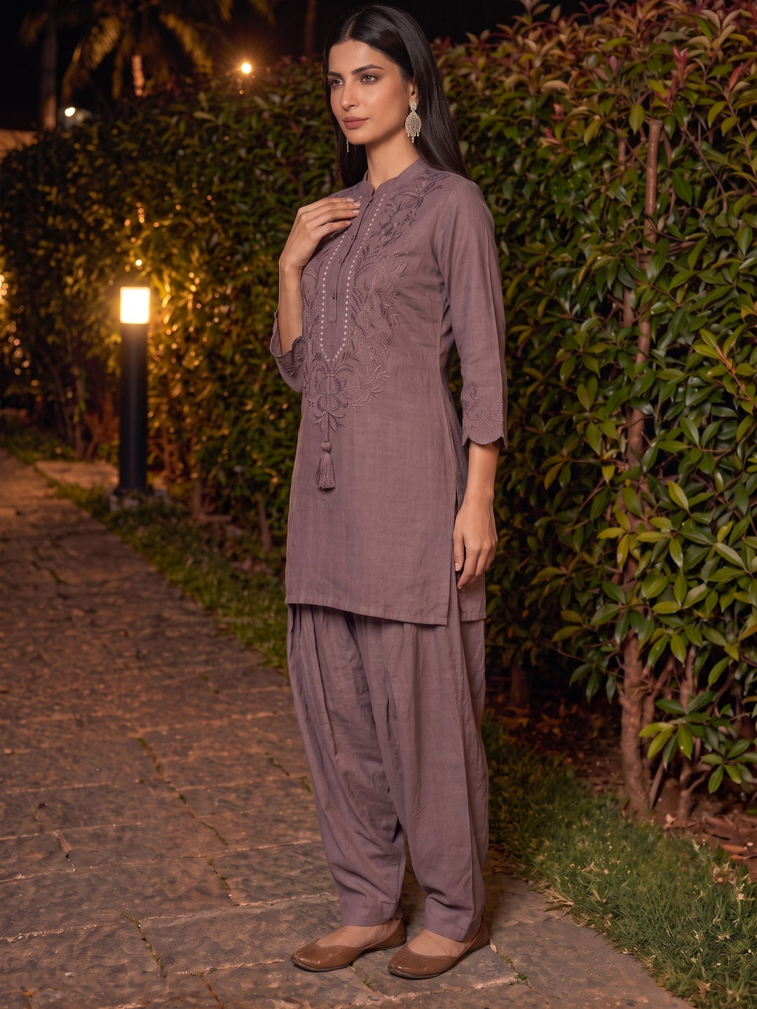 Shakti Misty Embroidery Farshi Kurta Pant set
