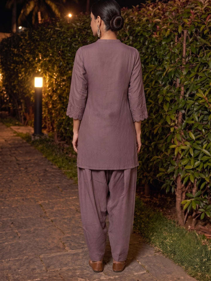 Shakti Misty Embroidery Farshi Kurta Pant set