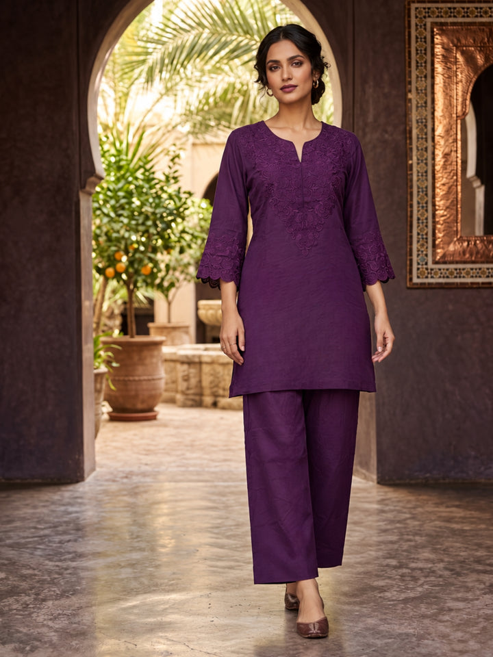 Shakti Palat Embroidery Farshi Kurta Pant Set