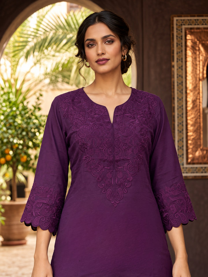 Shakti Palat Embroidery Farshi Kurta Pant Set
