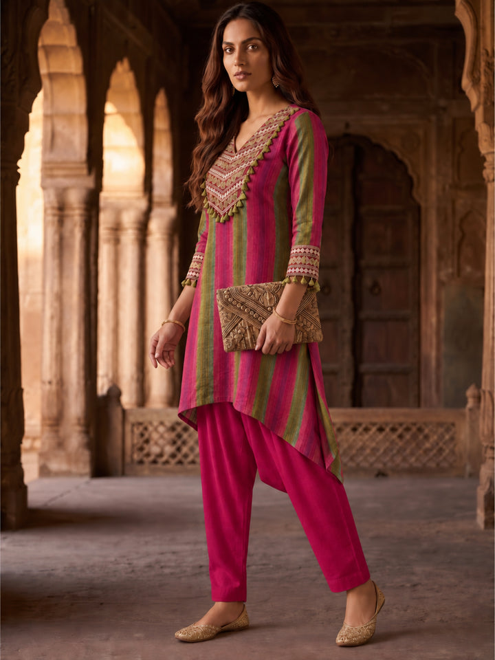 Shakti Rose Handwork Farshi Co-Ord Set