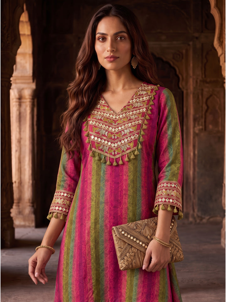 Shakti Rose Handwork Farshi Co-Ord Set