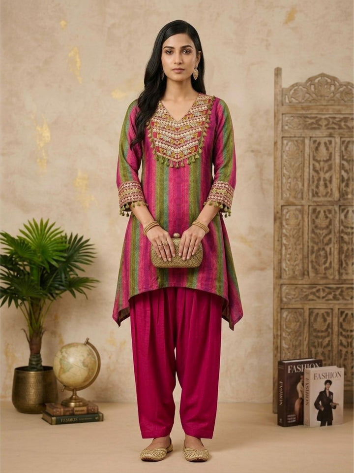 Shakti Rose Handwork Farshi Co-Ord Set