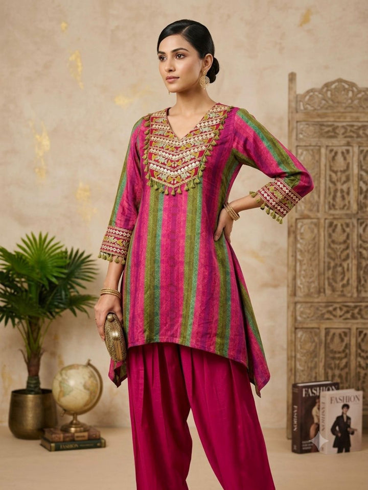 Shakti Rose Handwork Farshi Co-Ord Set