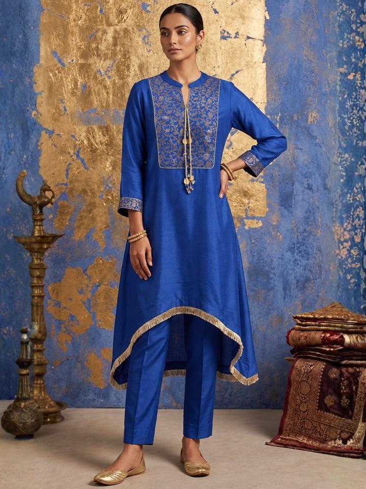Shakti Royal Blue Festive Farshi Co-Ord Set