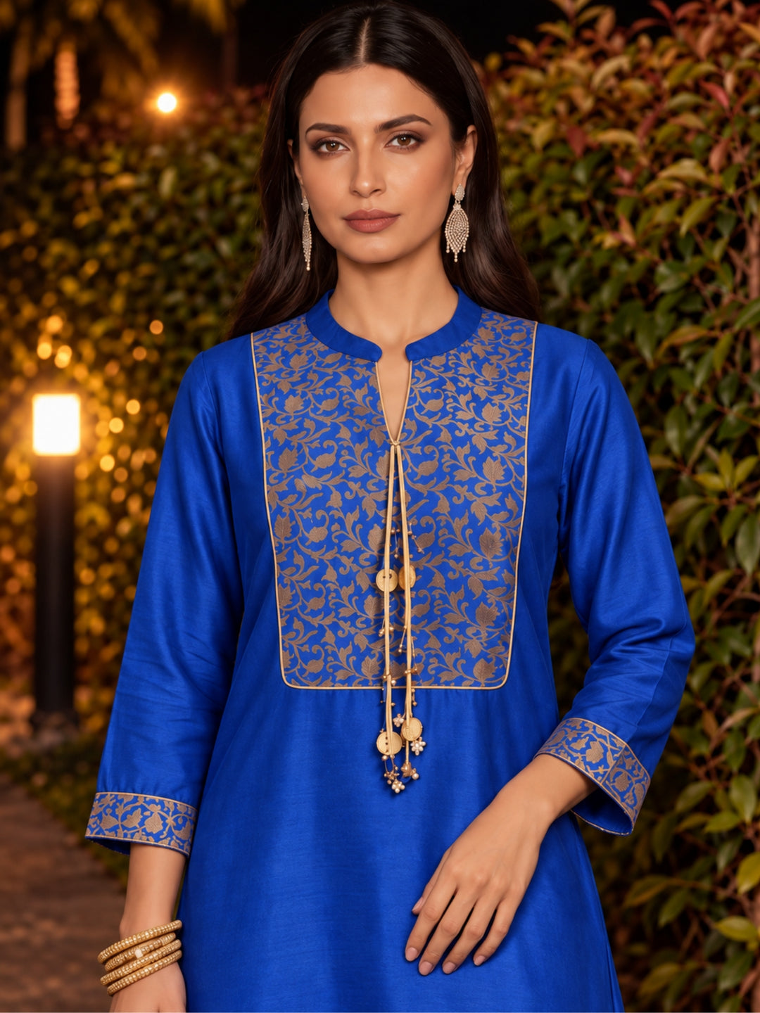 Shakti Royal Blue Festive Farshi Co-Ord Set