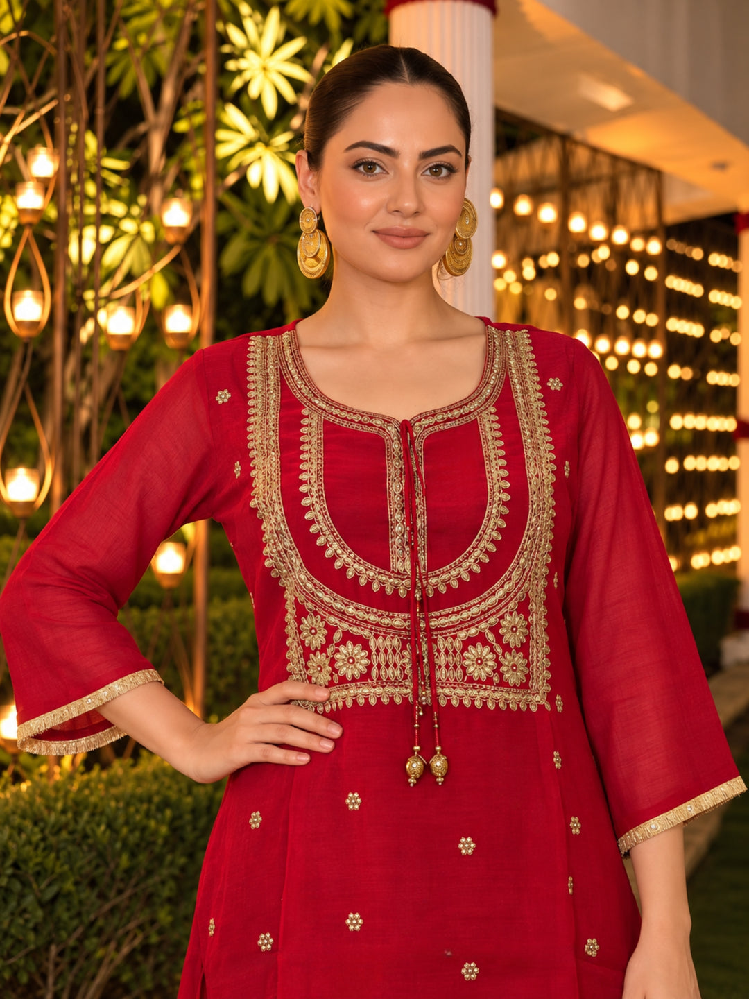Shakti Sindoori Handwork Festive Co-Ord Set