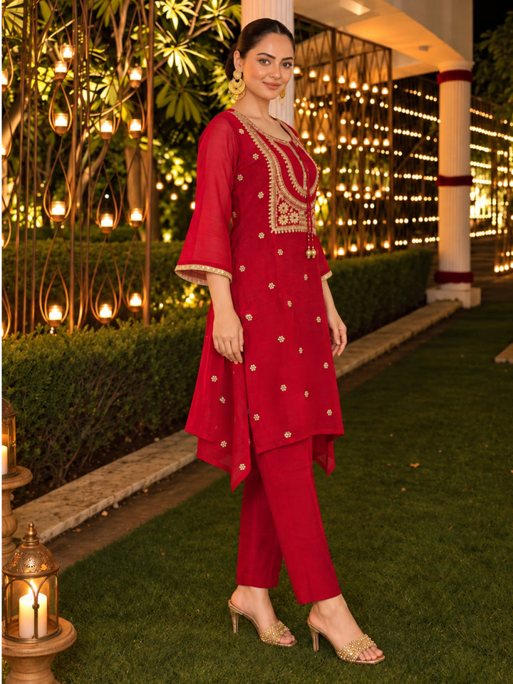Shakti Sindoori Handwork Festive Co-Ord Set