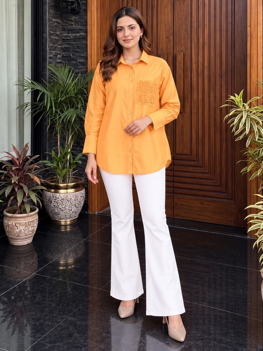 Sharanya Tangerine Premium Shirt