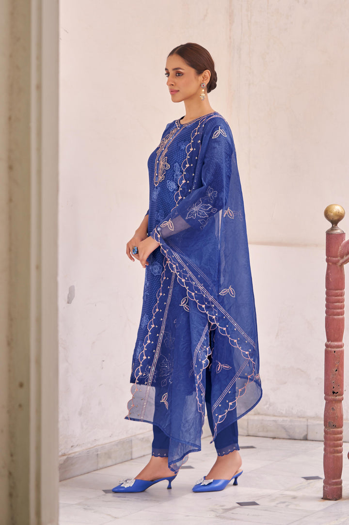 Nisha Indi Printed Work Suit Set