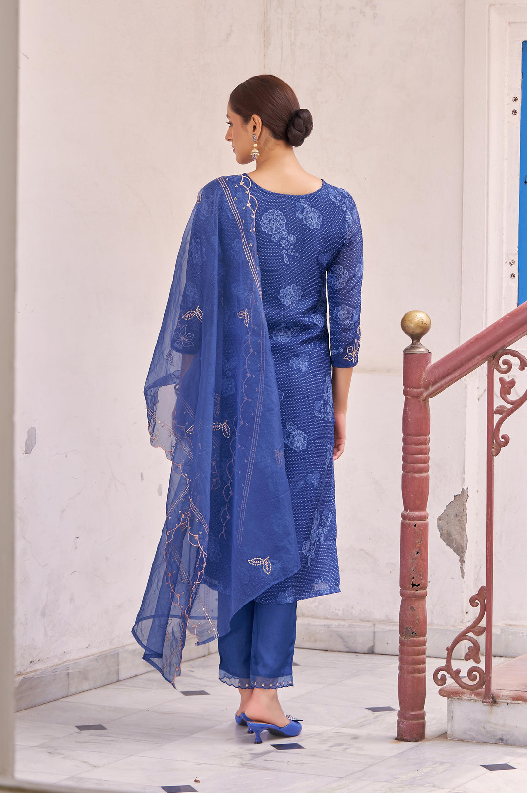 Nisha Indi Printed Work Suit Set