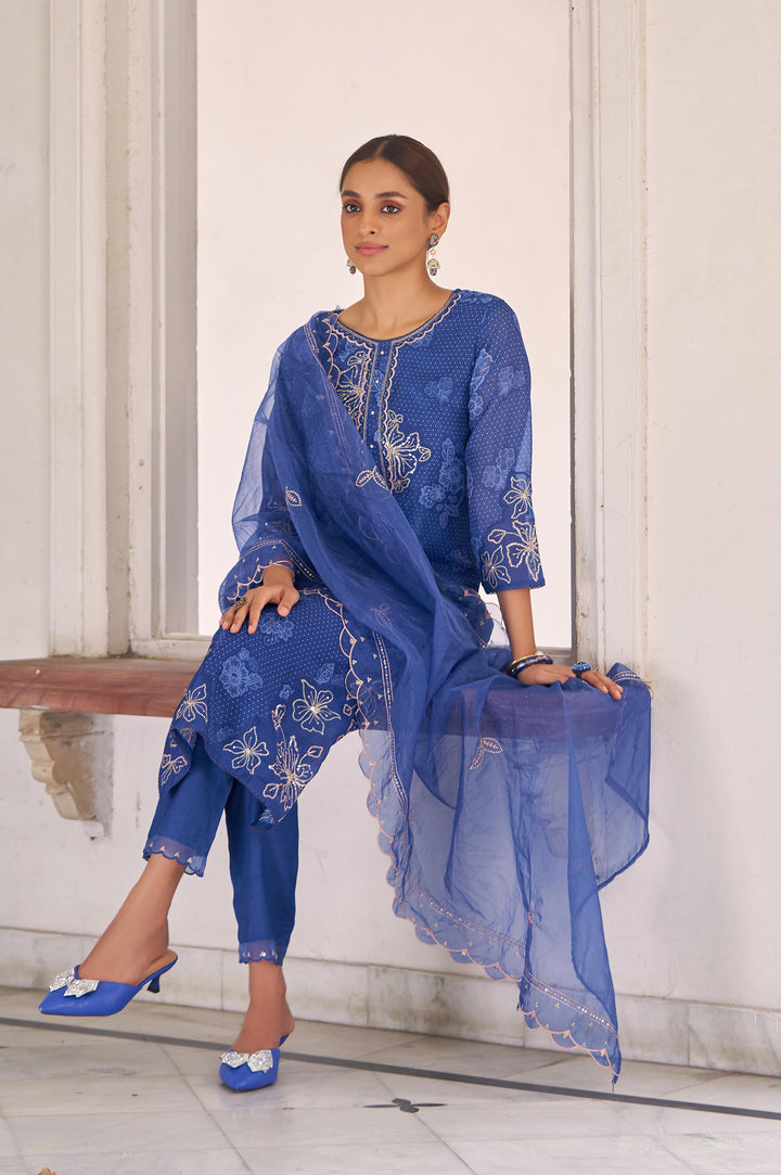 Nisha Indi Printed Work Suit Set
