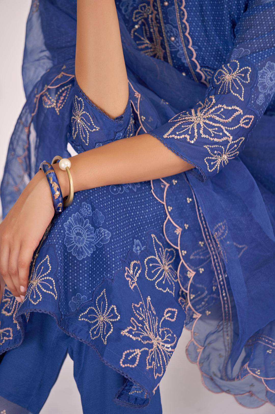 Nisha Indi Printed Work Suit Set