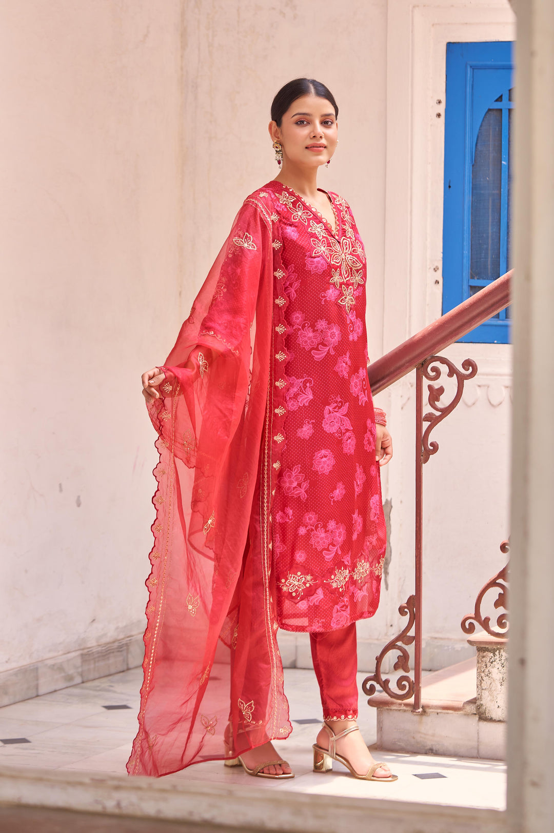 Nisha Jasper Printed Work Suit Set