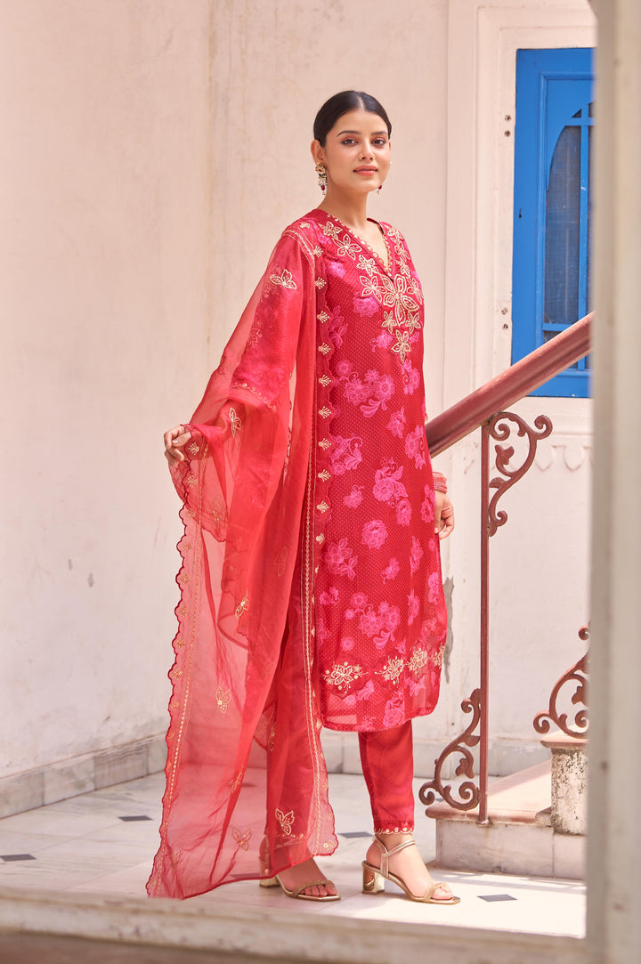Nisha Jasper Printed Work Suit Set