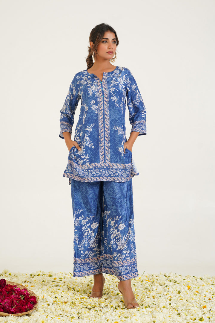 Rabha Azure Printed Co-ord Set