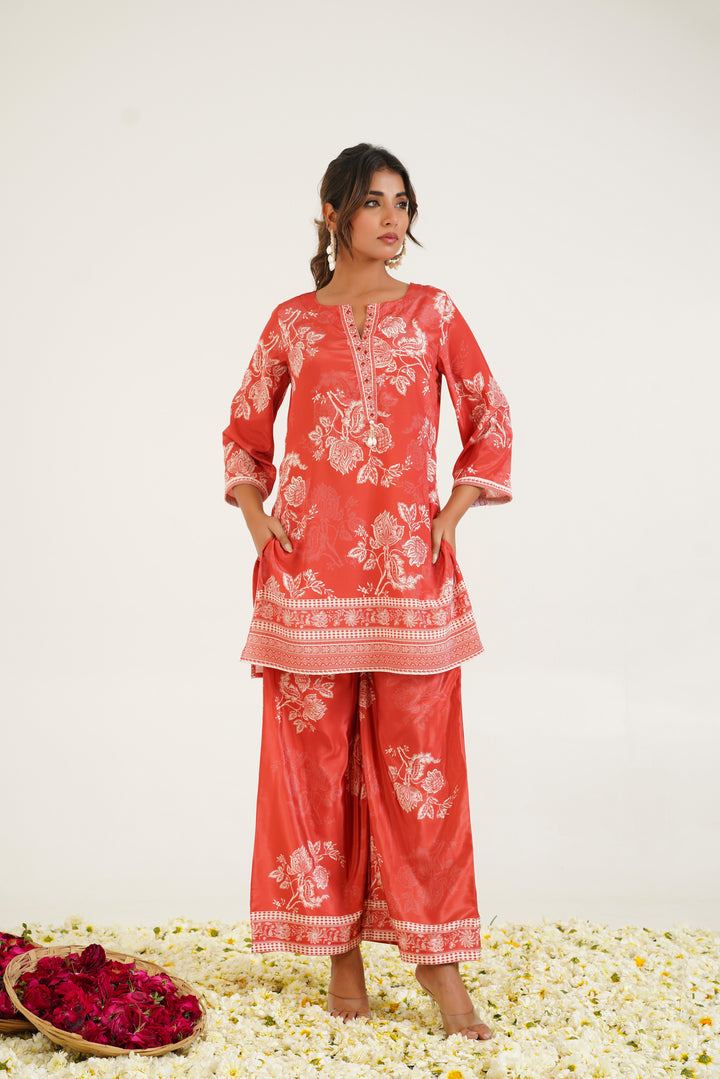 Rabha Rust Printed Co-ord Set
