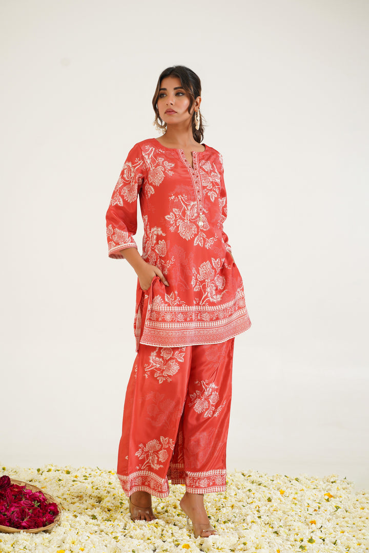 Rabha Rust Printed Co-ord Set