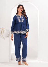 Slopi Yale embroidery cotton co-ord set