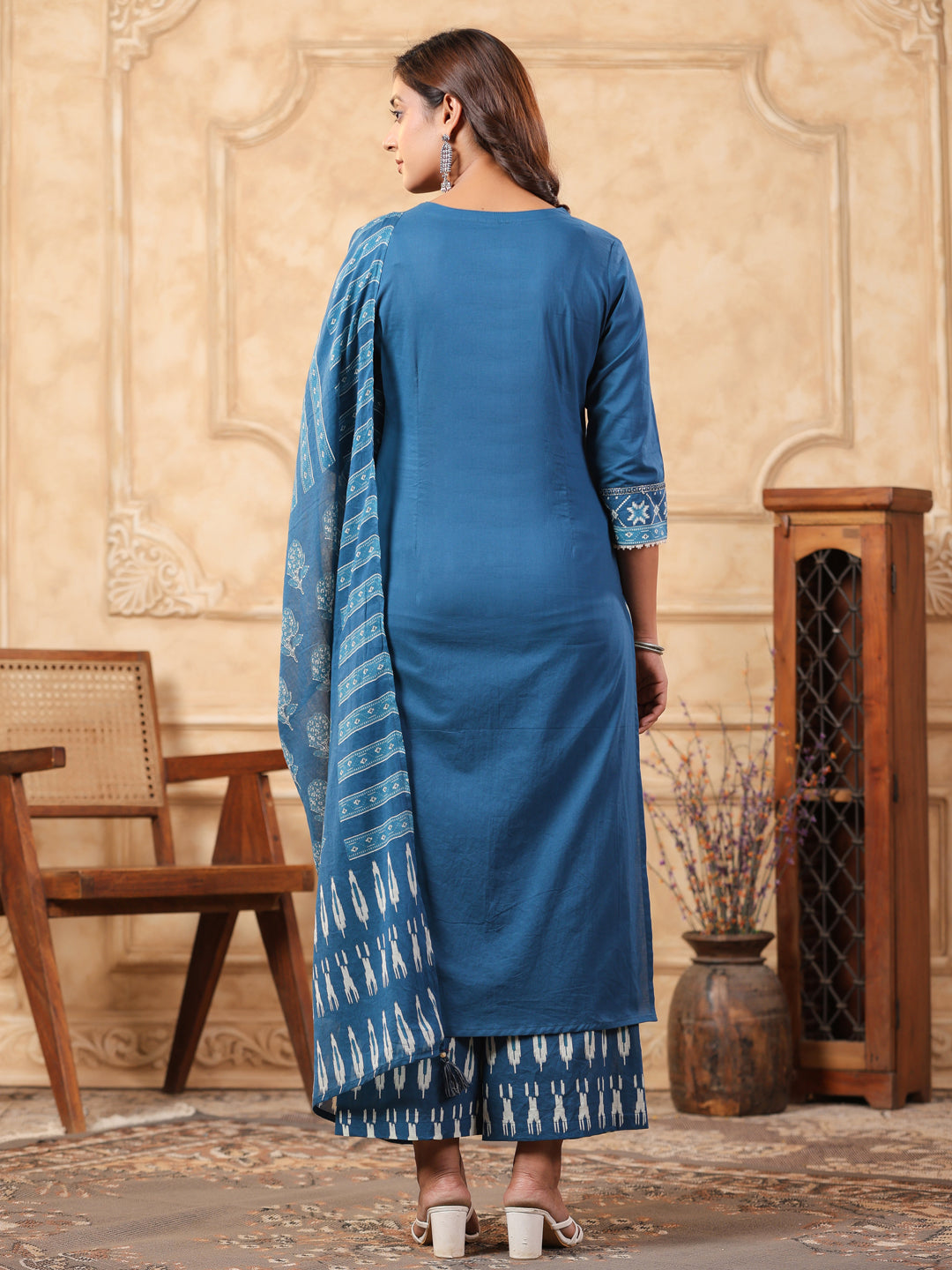 Hiya Peacock Cotton Suit Set