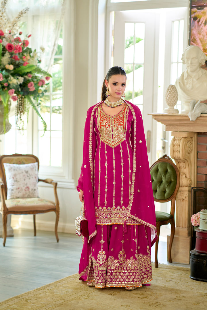 Shahi Rose Full Work Sharara Set