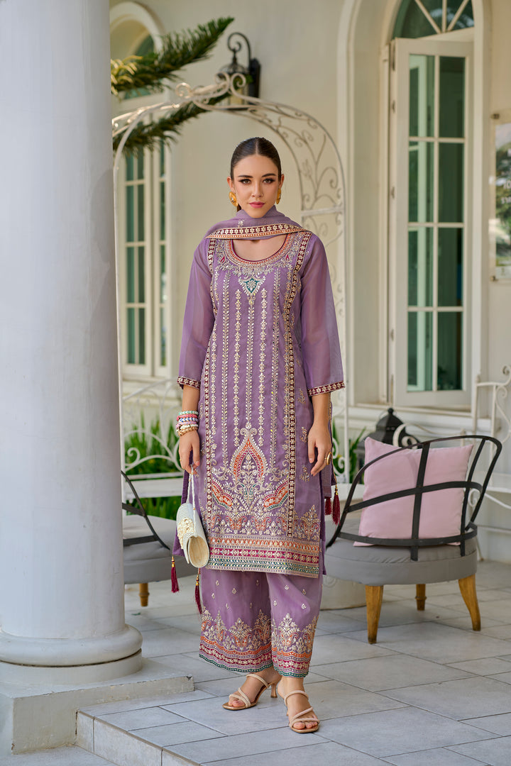 Usha Lily Full Work Suit Set