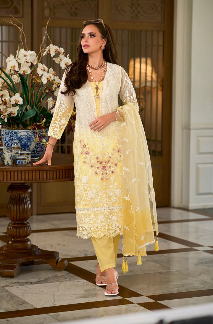 Faiza Sunshine Full Work Premium Pakistani Suit Set