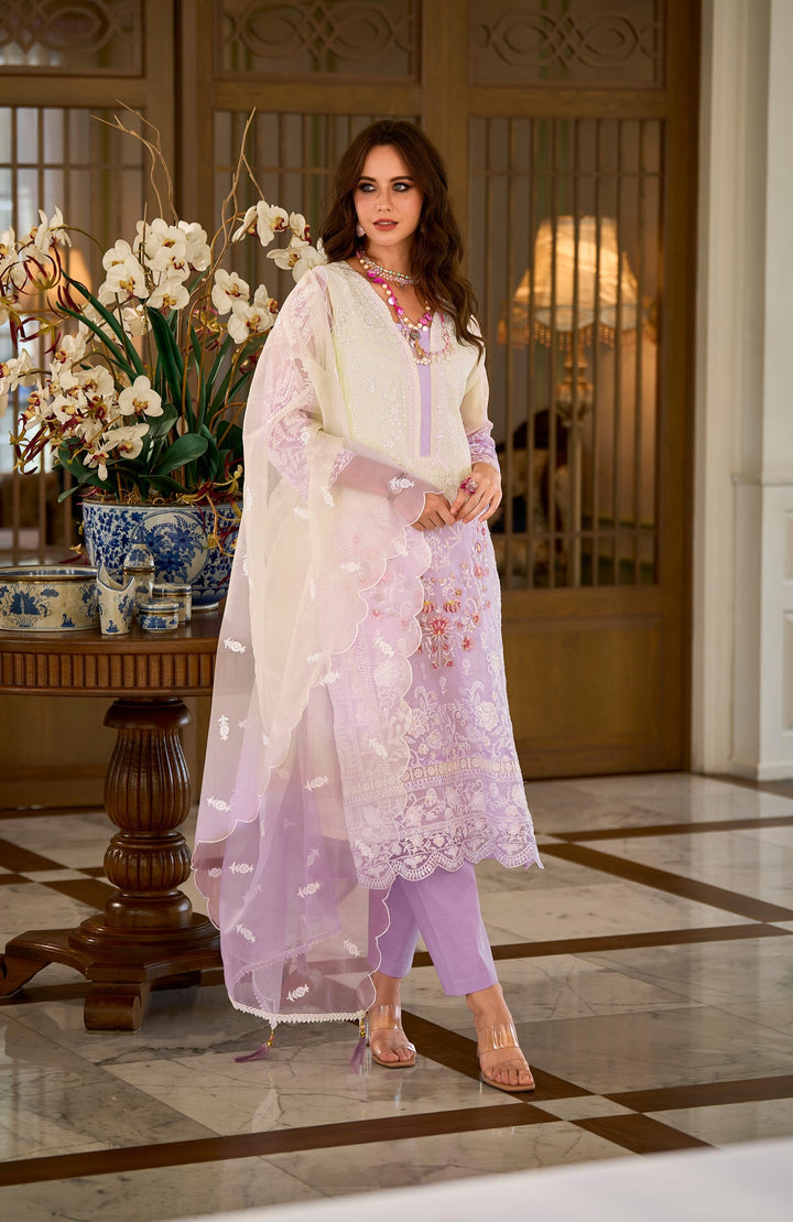Faiza Purple Full Work Premium Pakistani Suit Set