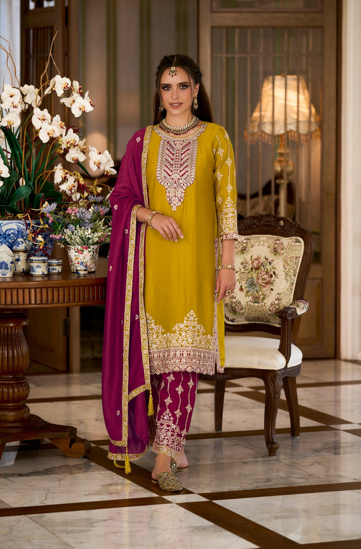 Godavri Amber Full Work Luxury Suit set