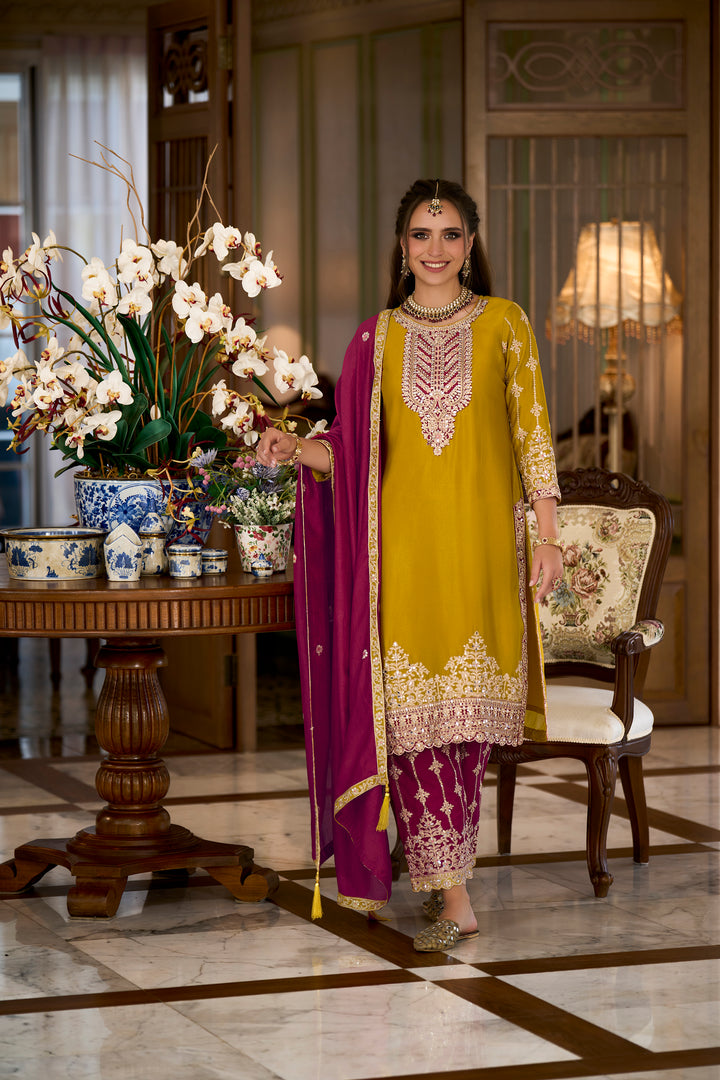 Godavri Amber Full Work Luxury Suit set