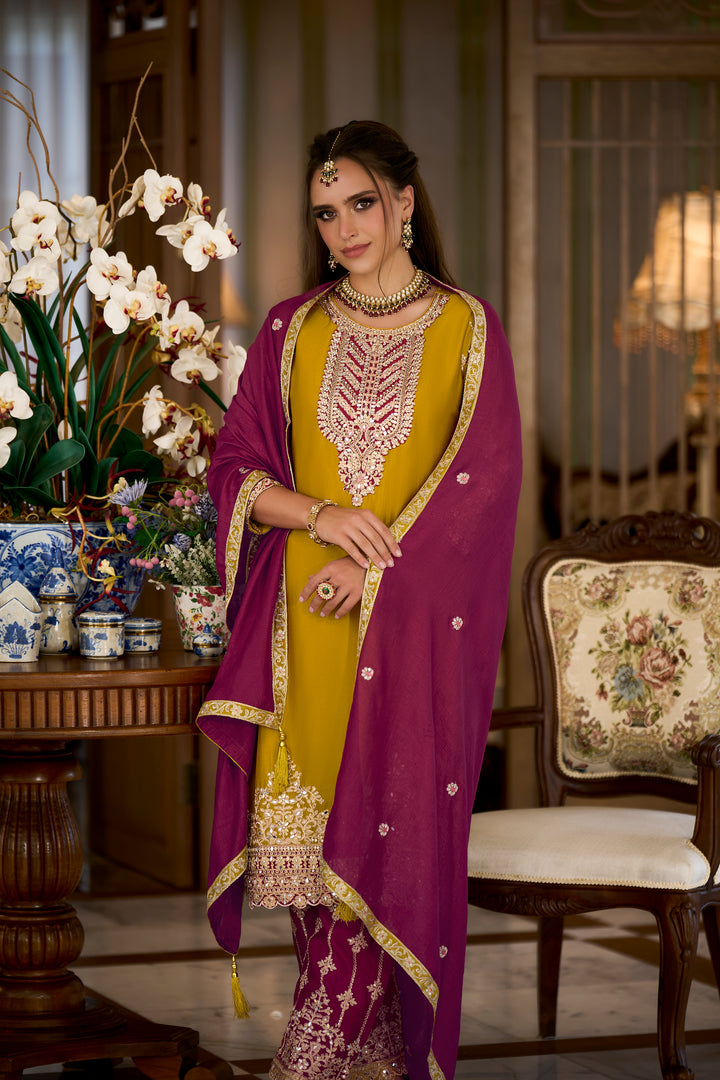 Godavri Amber Full Work Luxury Suit set