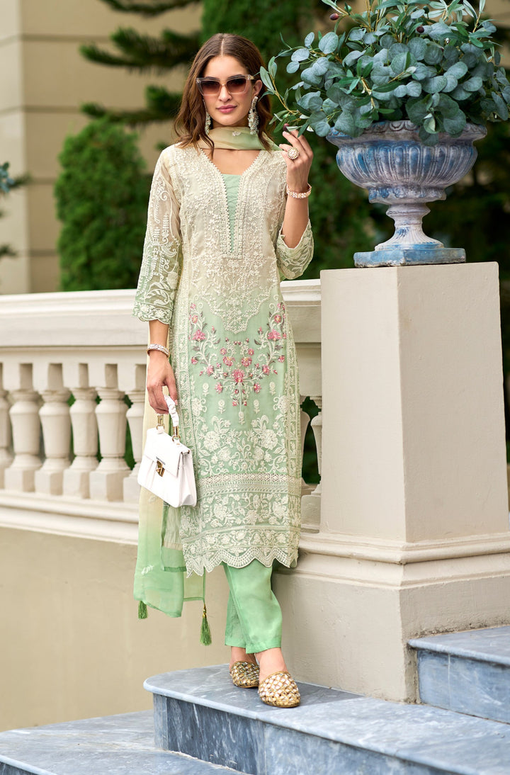 Faiza Shamrock Full Work Premium Pakistani Suit Set