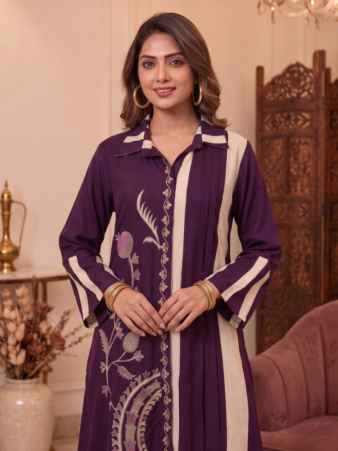 Sonpal Jam Embroidery Co-ord set