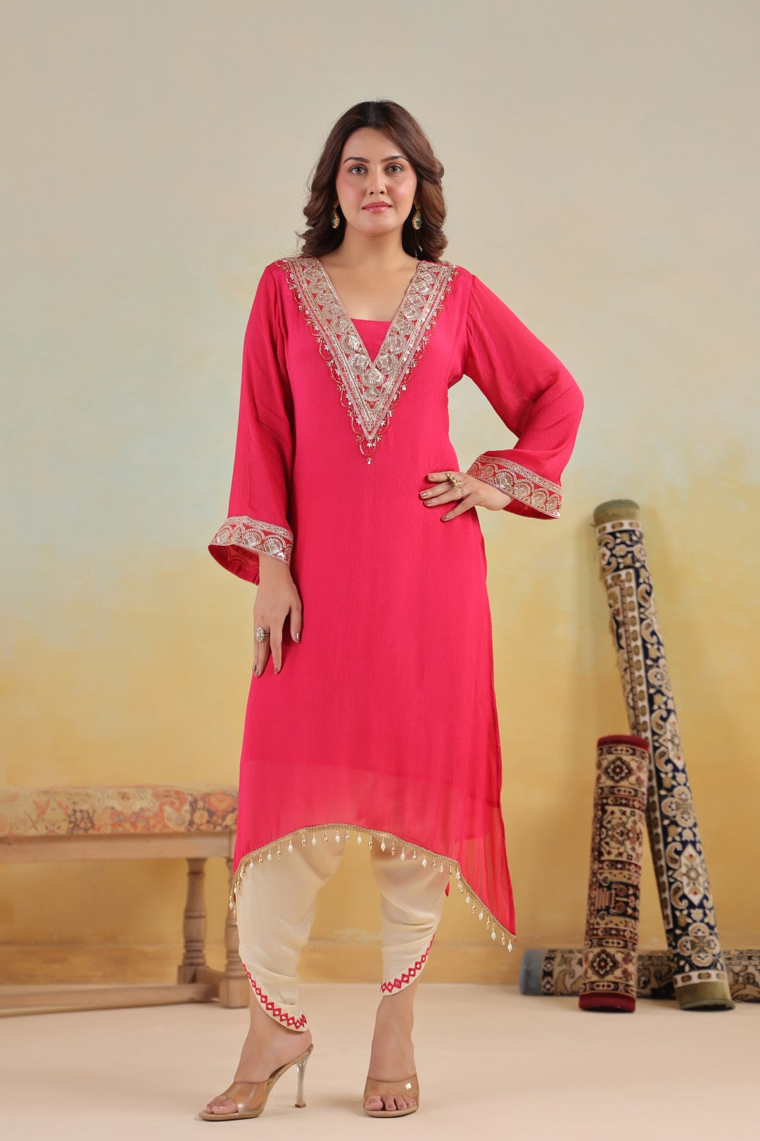 Sera rosy premium embroidery kurta pant set