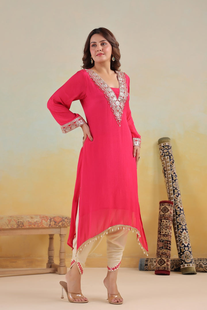 Sera rosy premium embroidery kurta pant set