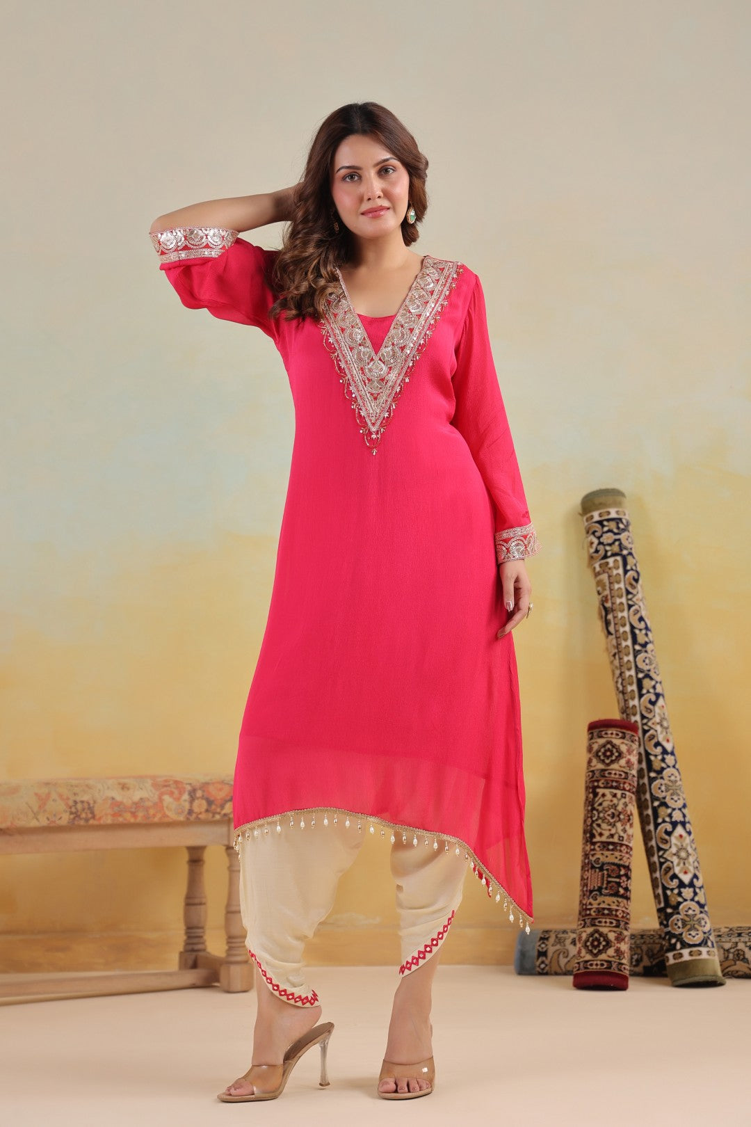 Sera rosy premium embroidery kurta pant set