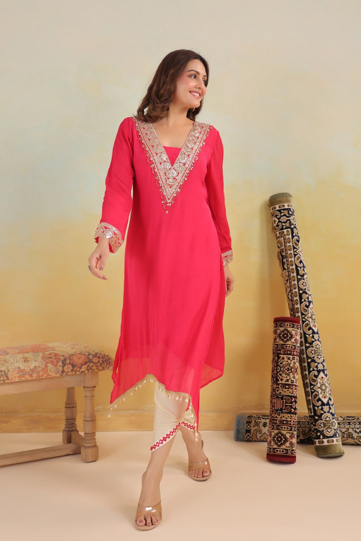 Sera rosy premium embroidery kurta pant set