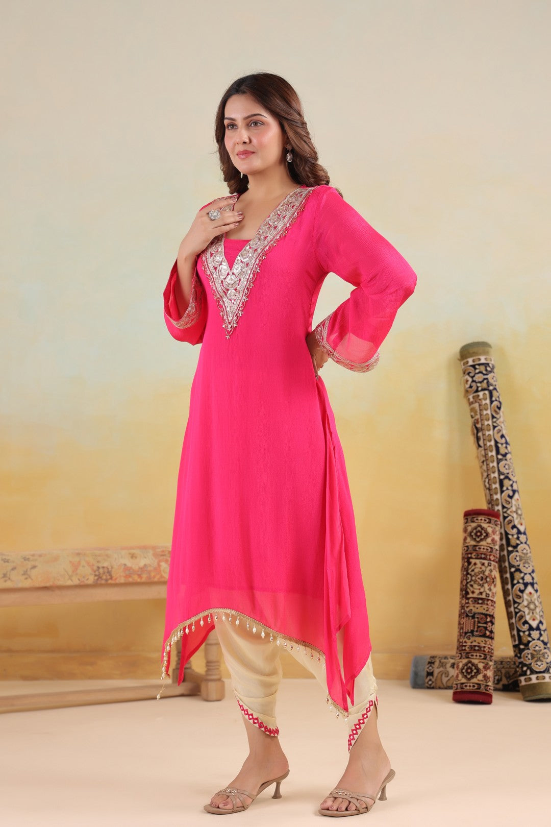 Sera rosy premium embroidery kurta pant set
