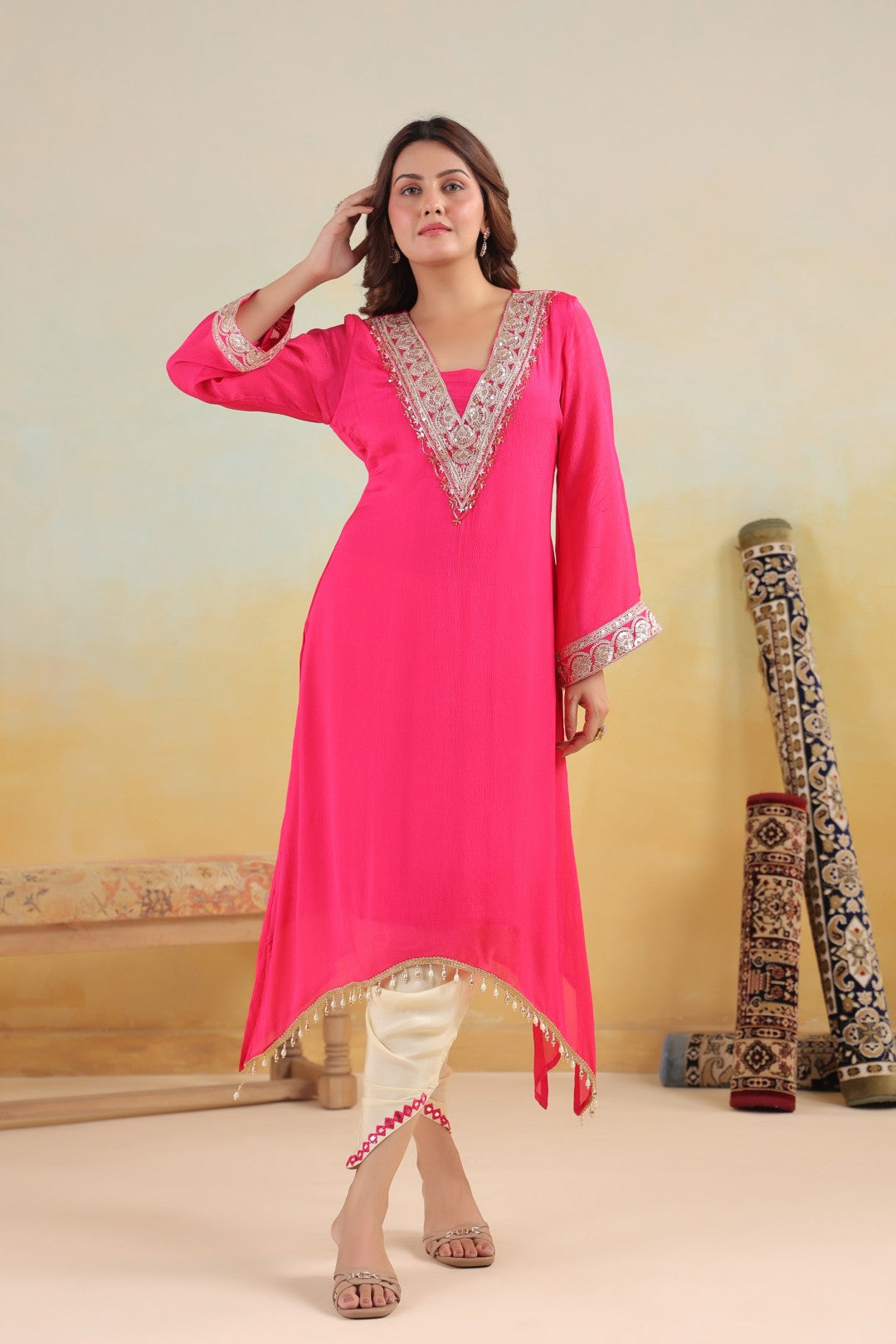 Sera rosy premium embroidery kurta pant set