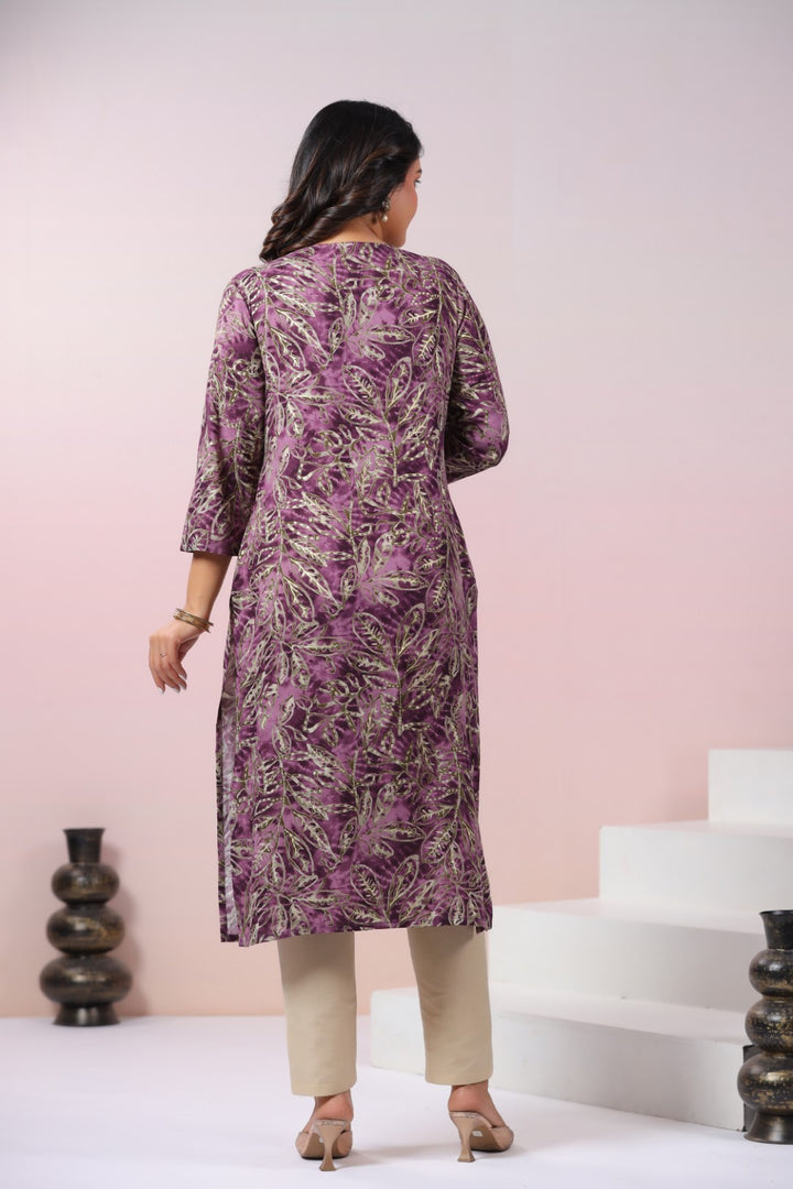 Varisha Mauve Printed Kurti