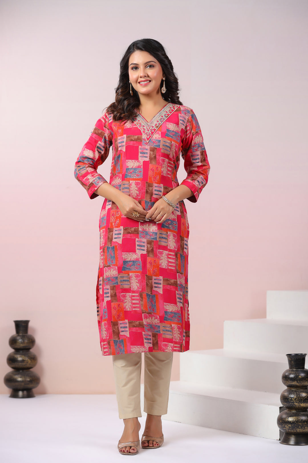 UMA TULIP PRINTED COTTON KURTI