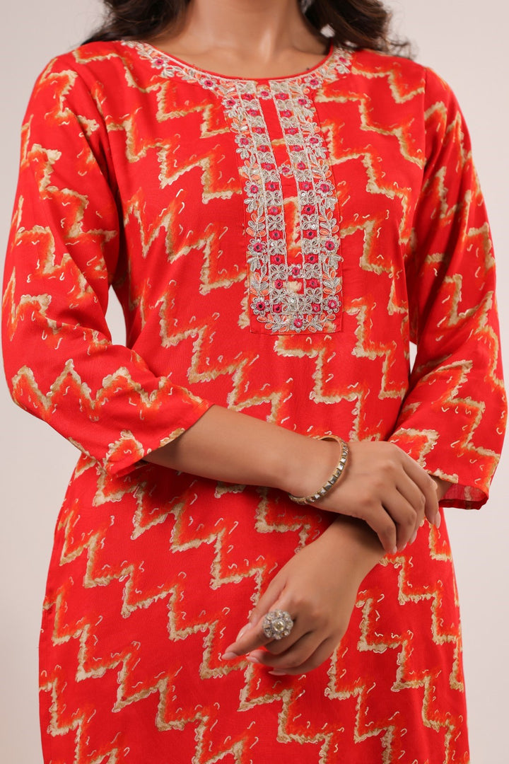 Varisha Tango Printed Work Kurti