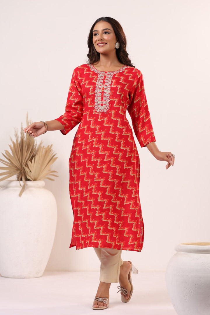 Varisha Ruby Printed Work Kurti