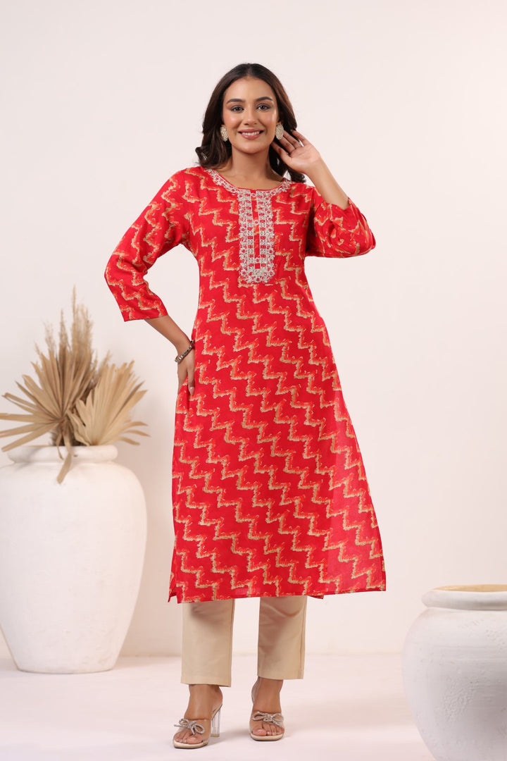 Varisha Ruby Printed Work Kurti