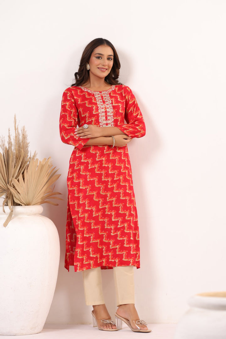 Varisha Ruby Printed Work Kurti