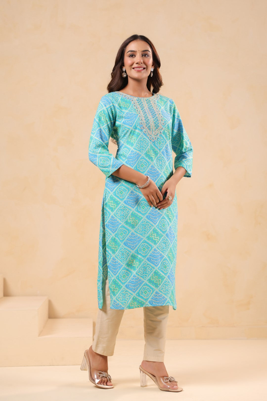 Varisha Sky Printed Work Kurti