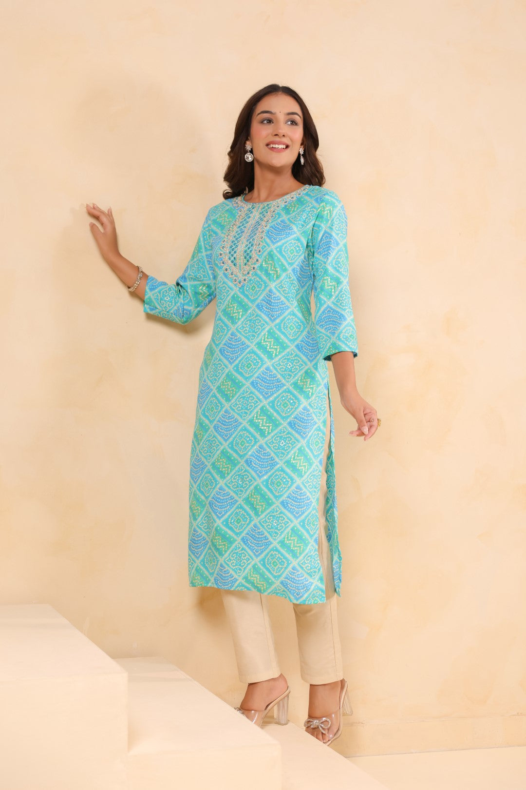 Varisha Sky Printed Work Kurti