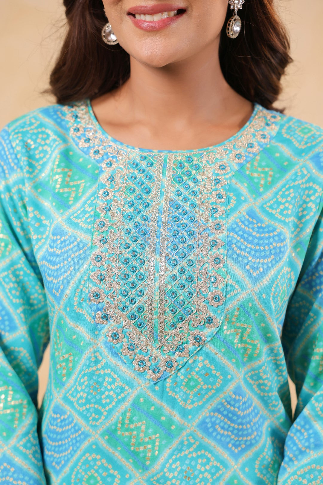 Varisha Sky Printed Work Kurti