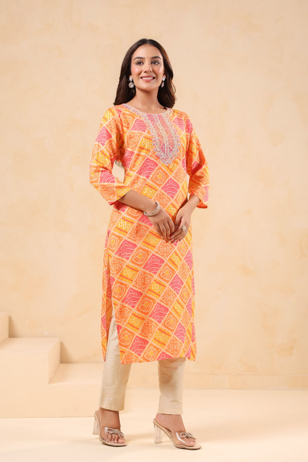 Varisha Mango Printed Work Kurti