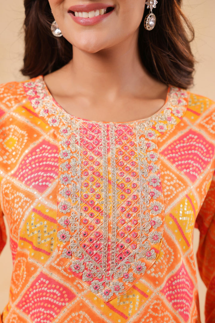 Varisha Mango Printed Work Kurti